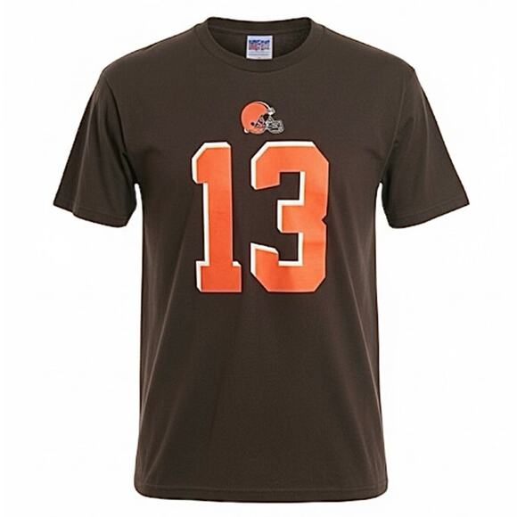 Cleveland Browns #13 Football Jersey T-Shirt XL Men's Brown Orange NFL Apparel - Picture 1 of 4